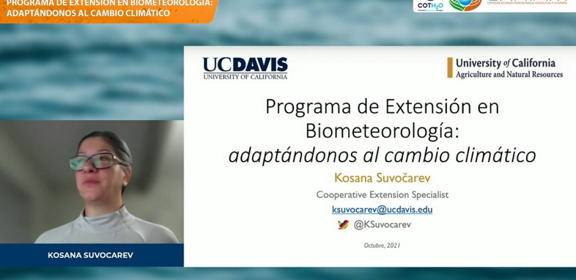 Webinar Internacional CRHIAM-CoTH2O presentó como desarrollar sistemas agrícolas más resilientes al cambio climático