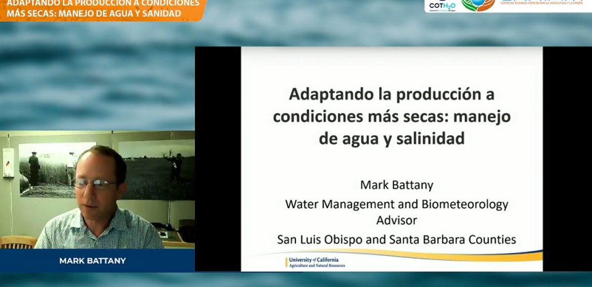 Webinar Internacional CRHIAM-CoTH2O analizó la escasez hídrica, manejo de agua y salinidad en el agro