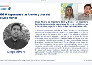 Investigador principal CRHIAM participó en charla de CORFO