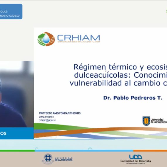 Ciclo de Charlas abordó la vulnerabilidad al calentamiento global y cambios térmicos en los cuerpos de agua dulce por el cambio climático