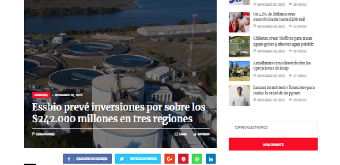 Gerente general de la firma, Cristian Vergara, detalló que para el 2023 se destinarán $73.166 millones