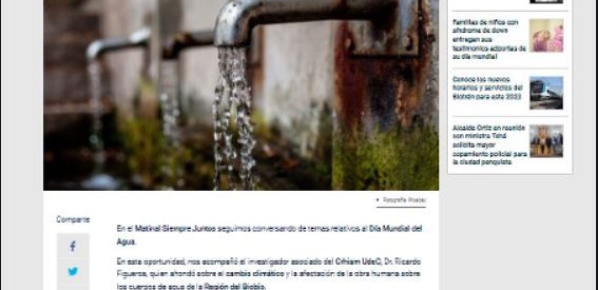 Investigador Crhiam UdeC pide más trabajo del Estado para proveer agua potable a zonas rurales